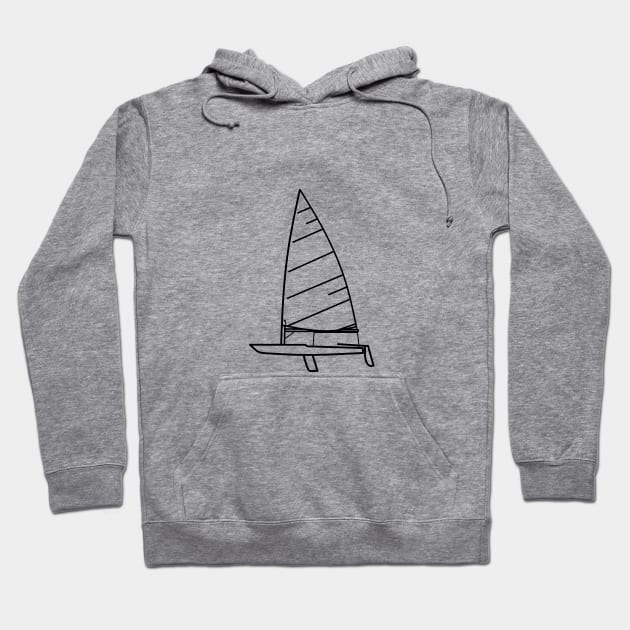 Laser Dinghy Sailboat Hoodie by eddien